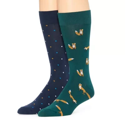 St. John's Bay 2 Pair Crew Socks Mens