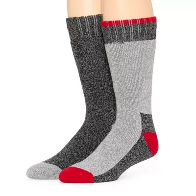 St. John's Bay Thermal Mens 2 Pair Boot Socks