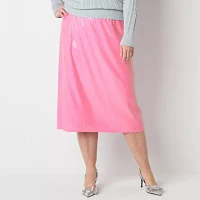 St. John's Bay Womens Midi A-Line Skirt-Plus