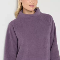 Xersion Womens Teddy Sherpa Funnel Neck Long Sleeve Sweatshirt