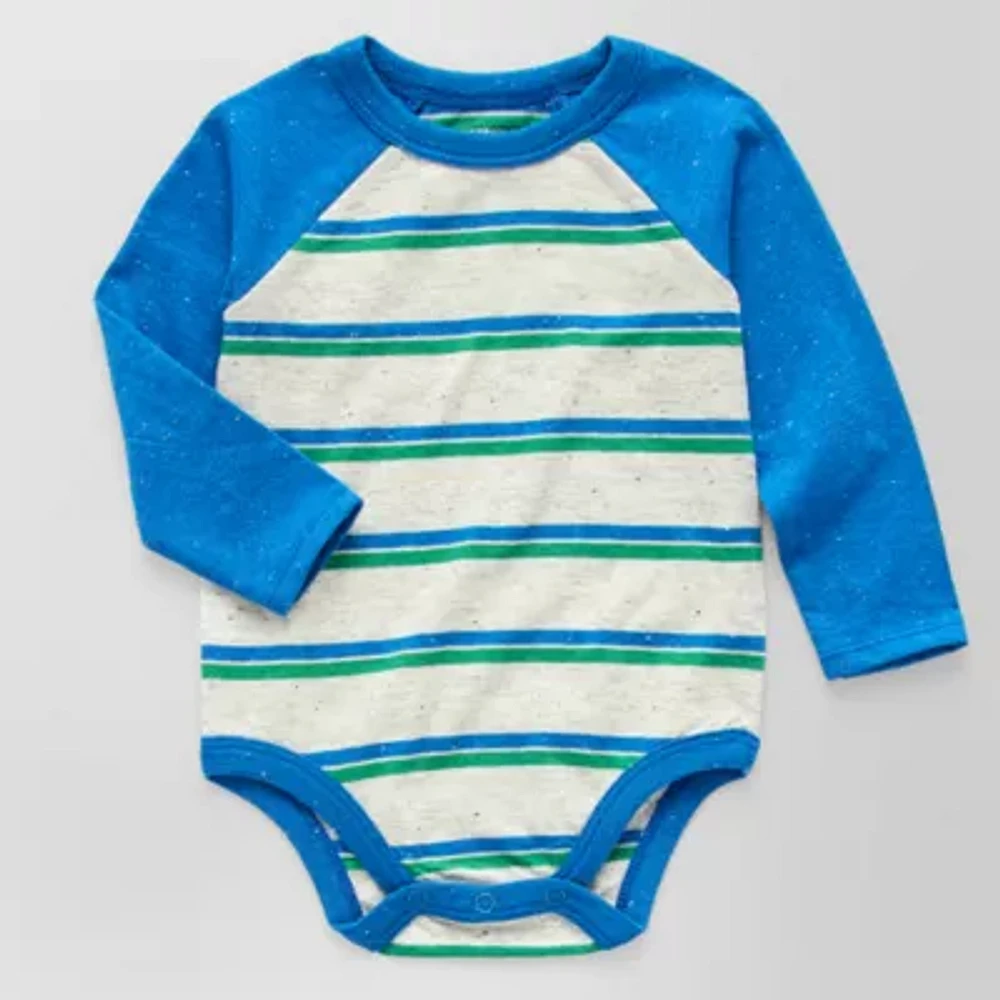 Okie Dokie Baby Boys Crew Neck Long Sleeve Bodysuit