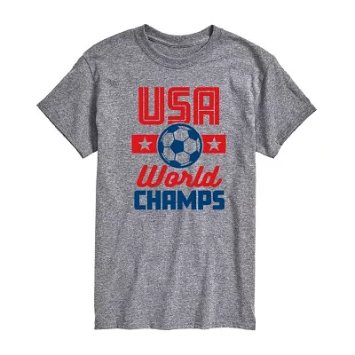 Mens Short Sleeve USA Soccer Graphic T-Shirt