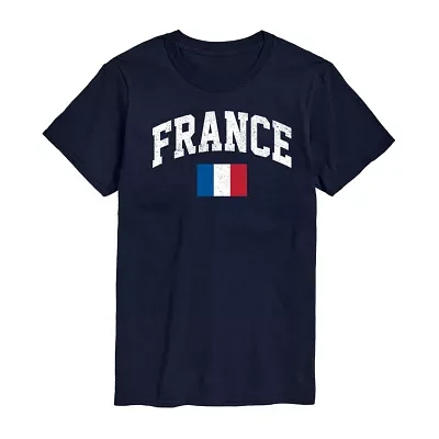 Mens Short Sleeve France Graphic T-Shirt