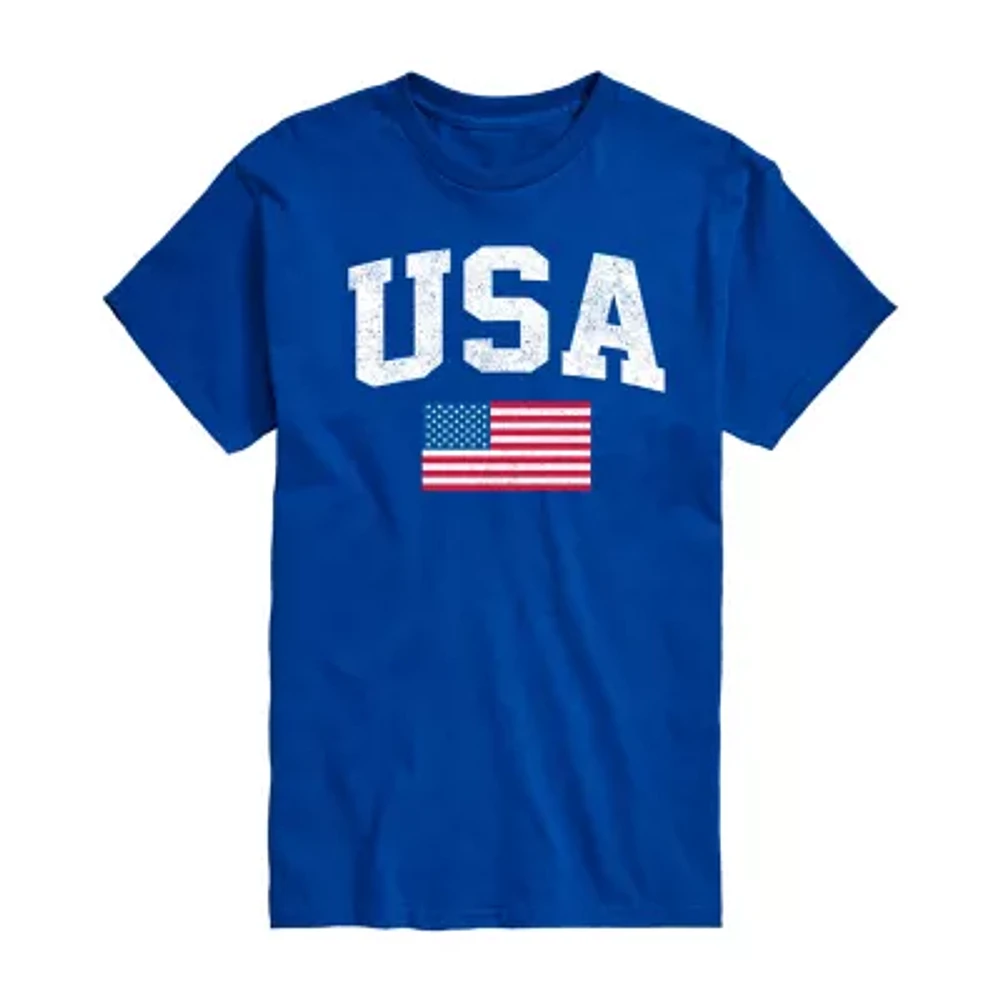 Mens Short Sleeve USA Graphic T-Shirt