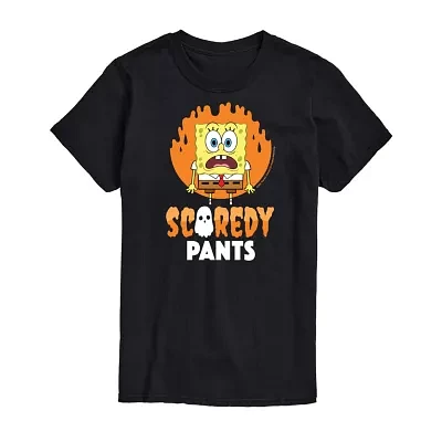 Mens Short Sleeve Spongebob Halloween Graphic T-Shirt