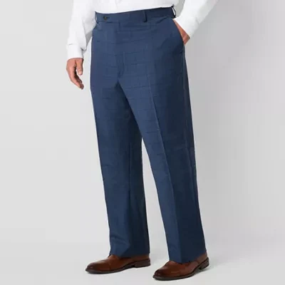 Stafford Coolmax Mens Big and Tall Stretch Fabric Classic Fit Flat Front Suit Pants