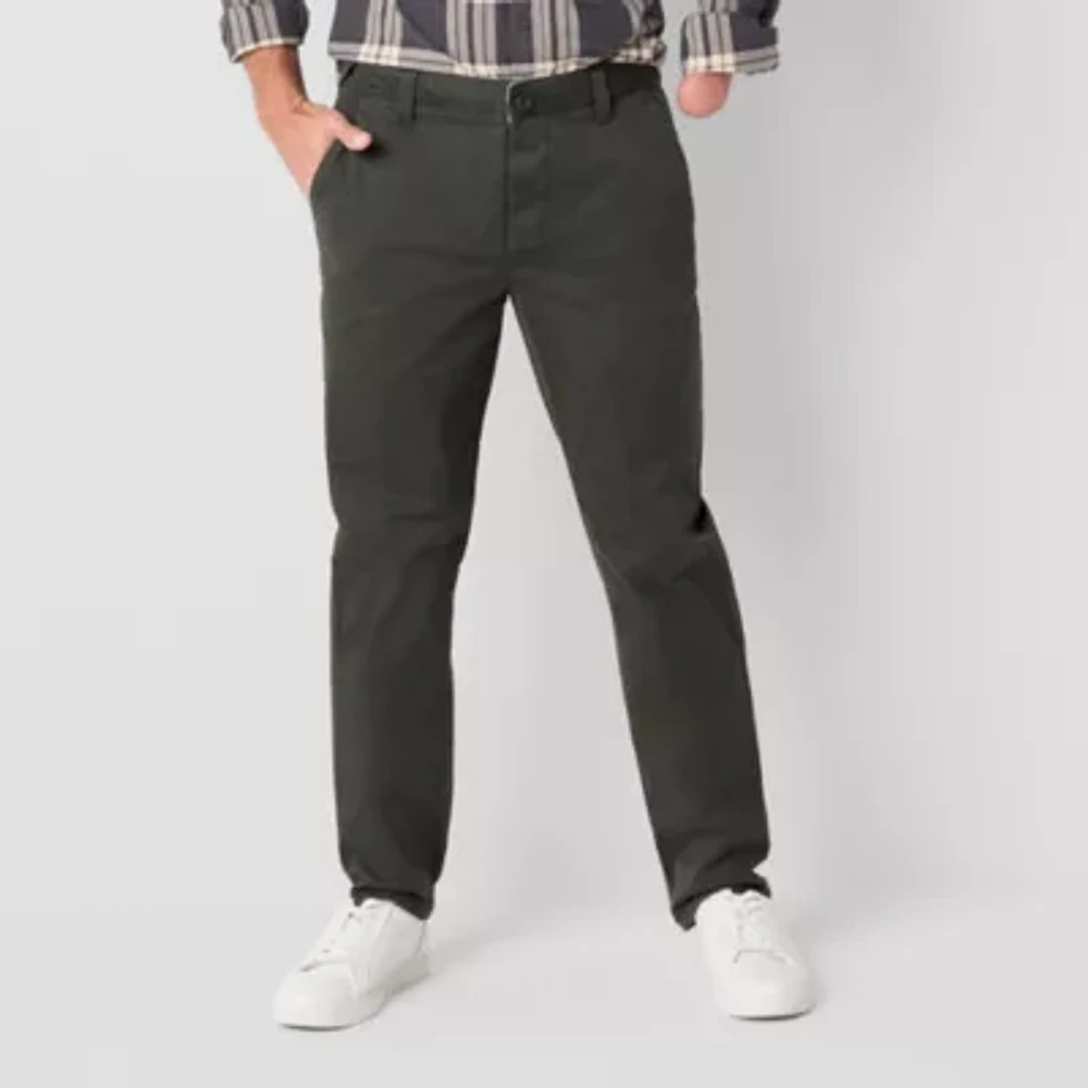 mutual weave Standard Chino Mens Easy-on + Easy-off Adaptive Slim Fit Flat Front Pant