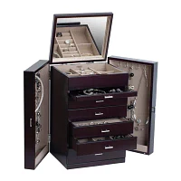 Mele and Co Geneva Womens Java-Finish Jewelry Box