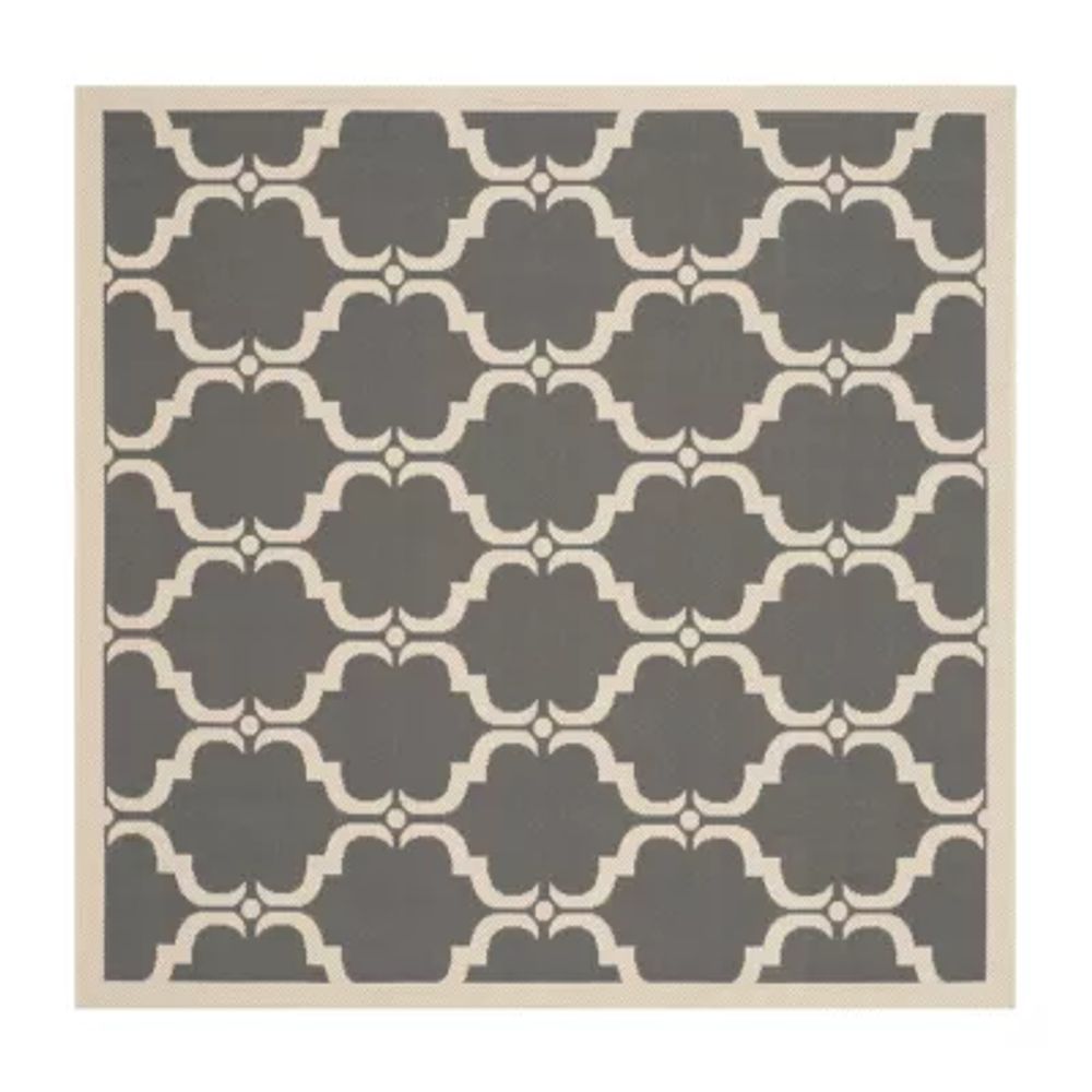 Safavieh Courtyard Collection Jobeth Geometric Indoor/Outdoor Square Area Rug