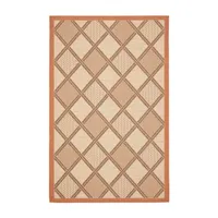 Safavieh Courtyard Collection Jytte Geometric Indoor/Outdoor Area Rug