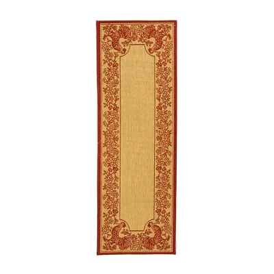 Safavieh Courtyard Collection Kestrel Oriental Indoor/Outdoor Runner Rug
