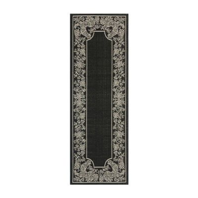 Safavieh Courtyard Collection Kestrel Oriental Indoor/Outdoor Runner Rug