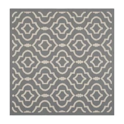 Safavieh Courtyard Collection Meryll Geometric Indoor/Outdoor Square Area Rug