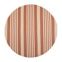 Safavieh Courtyard Collection Santos Stripe Indoor/Outdoor Round Area Rug