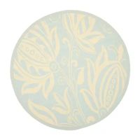 Safavieh Courtyard Collection Tarek Floral Indoor/Outdoor Round Area Rug