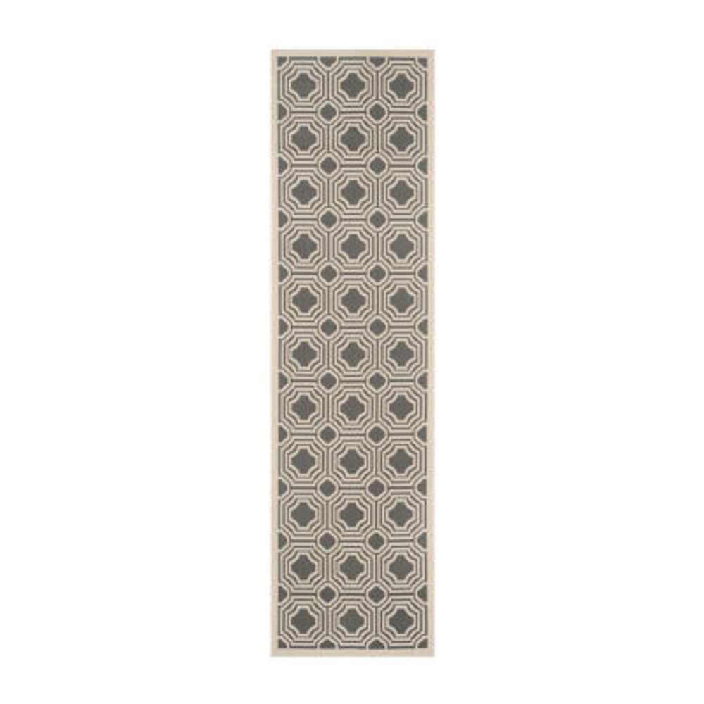 Safavieh Courtyard Collection Torma Geometric Indoor/Outdoor Runner Rug