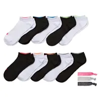 Xersion Womens 10-Pk Athletic No-Show Socks