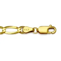 14K Gold Solid Figaro Chain Necklace