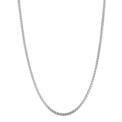 Sterling Silver Solid Box Chain Necklace