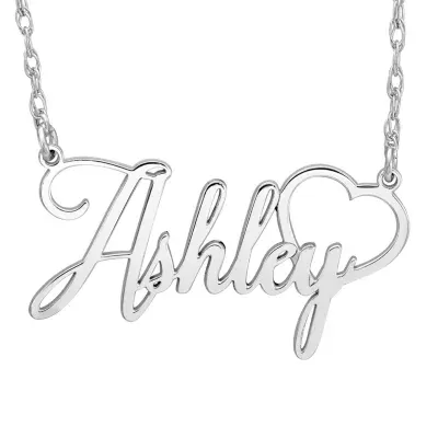 Personalized Womens 24K Gold Over Silver Pendant Necklace