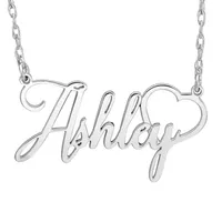 Personalized Womens 24K Gold Over Silver Pendant Necklace