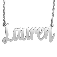 Personalized Womens 24K Gold Over Silver Pendant Necklace