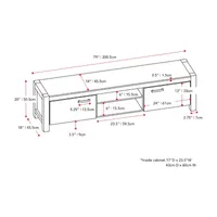 Corliving Joliet Modern TV Stand with Doors