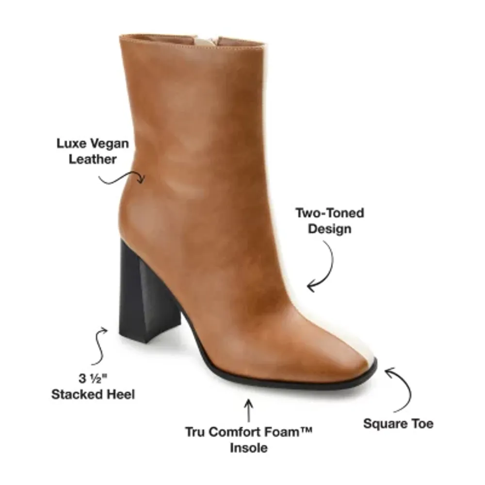 Journee Collection Womens January Stacked Heel Booties