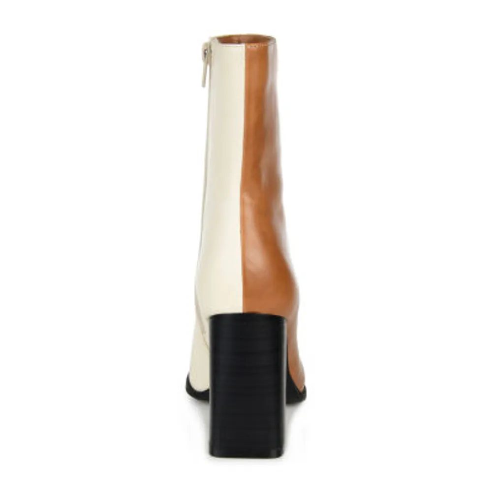 Journee Collection Womens January Stacked Heel Booties