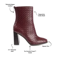 Journee Collection Womens Brielle Stacked Heel Booties