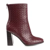 Journee Collection Womens Brielle Stacked Heel Booties