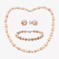 Effy  Pink Cultured Freshwater Pearl Sterling Silver Jewelry Set