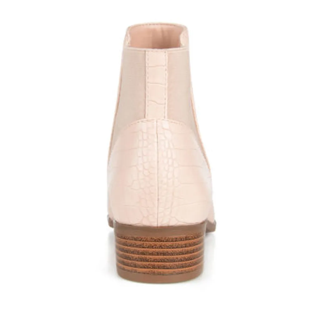 Journee Collection Womens Cerise Stacked Heel Booties