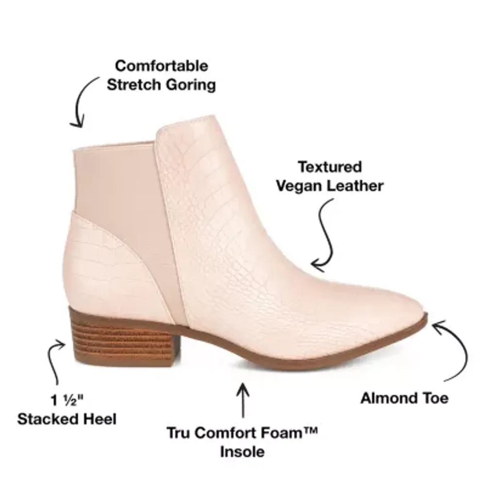 Journee Collection Womens Cerise Stacked Heel Booties