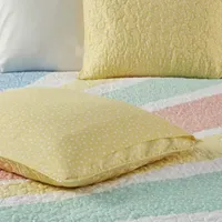 Urban Habitat Kids Jessie Rainbow Sunburst Reversible 100% Cotton Quilt Set With Throw Pillow
