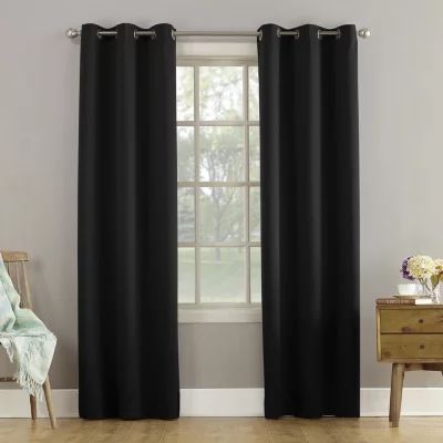 Sun Zero Talon Grommet Top Energy Saving Light-Filtering Single Curtain Panels