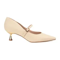 Journee Collection Womens Manza Pointed Toe Spool Heel Pumps