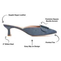 Journee Collection Womens Vianna Pointed Toe Kitten Heel Pumps