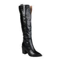 Journee Collection Womens Therese Wide Calf Stacked Heel Riding Boots