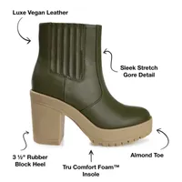 Journee Collection Womens Riplee Block Heel Booties