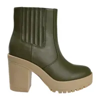 Journee Collection Womens Riplee Block Heel Booties