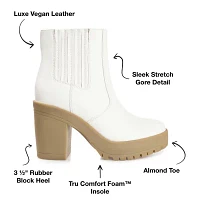 Journee Collection Womens Riplee Block Heel Booties