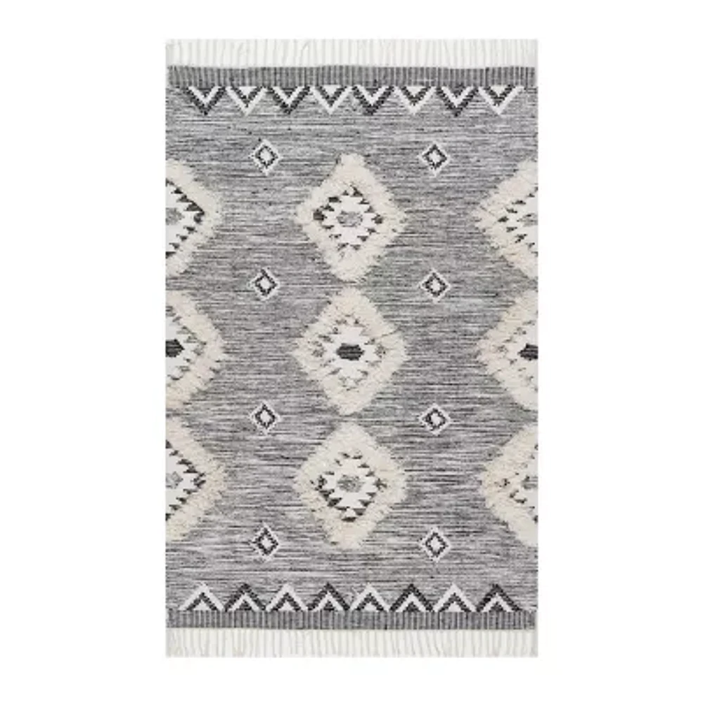 nuLoom Moroccan Textured Shaggy Wool Woven Area Rug