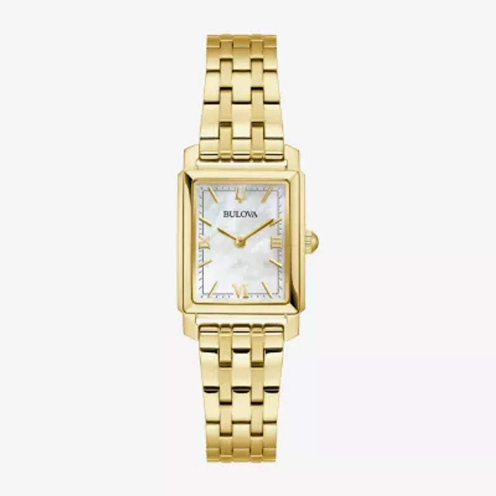 Bulova Womens Gold Tone Stainless Steel Bracelet Watch 97l177