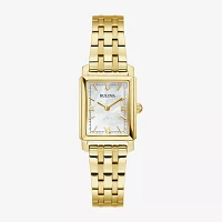 Bulova Womens Gold Tone Stainless Steel Bracelet Watch 97l177