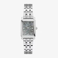 Bulova Diamond Womens Diamond Accent Silver Tone Stainless Steel Bracelet Watch 96p252