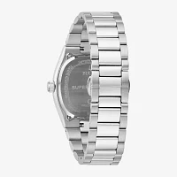 Bulova Mens Silver Tone Stainless Steel Bracelet Watch 96b439