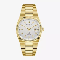 Bulova Mens Gold Tone Stainless Steel Bracelet Watch 97b223