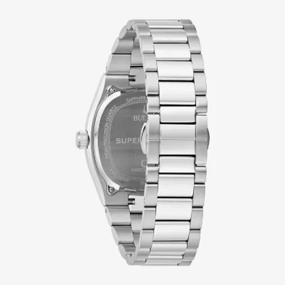 Bulova Mens Silver Tone Stainless Steel Bracelet Watch 96b440