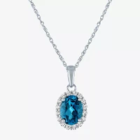 Genuine Blue Topaz Sterling Silver -pc. Jewelry Set